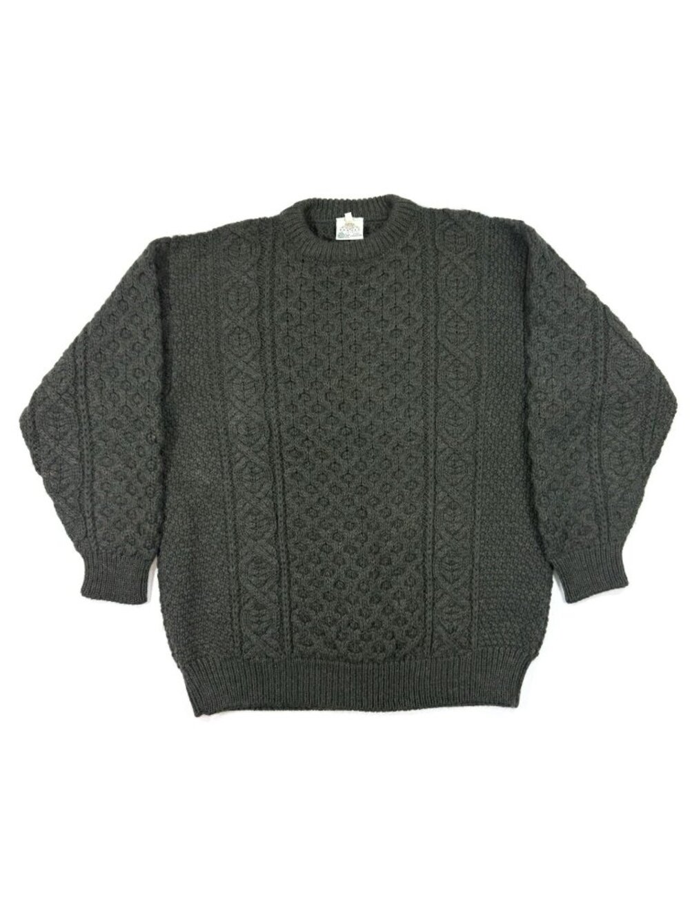 Bonner Ireland Mens Sweater Wool Fisherman Cable Knit Size XL Donegal Green